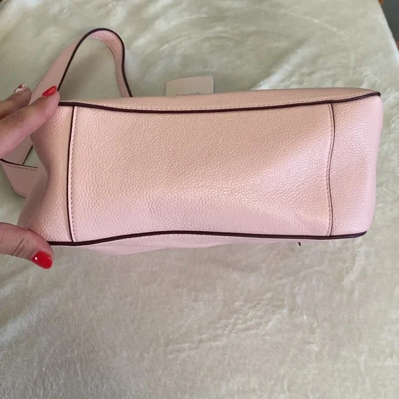 Kate Spade Light Pink Shoulder Bag with Tassel and Spade key Ring. NWOT - Picture 9 of 10